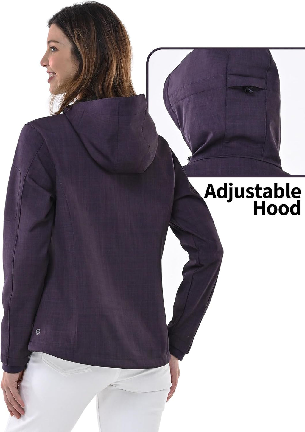Outdoor Ventures Women's Softshell Jacket Fleece Lined Waterproof Rain Coat
