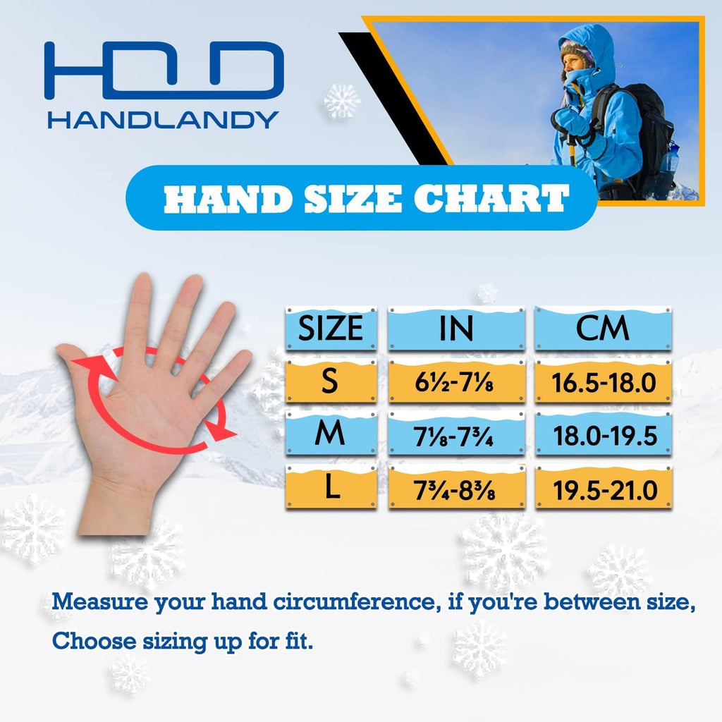 HANDLANDY Winter Work Gloves, 3M Thinsulate Waterproof Insulated Glove for Men Women