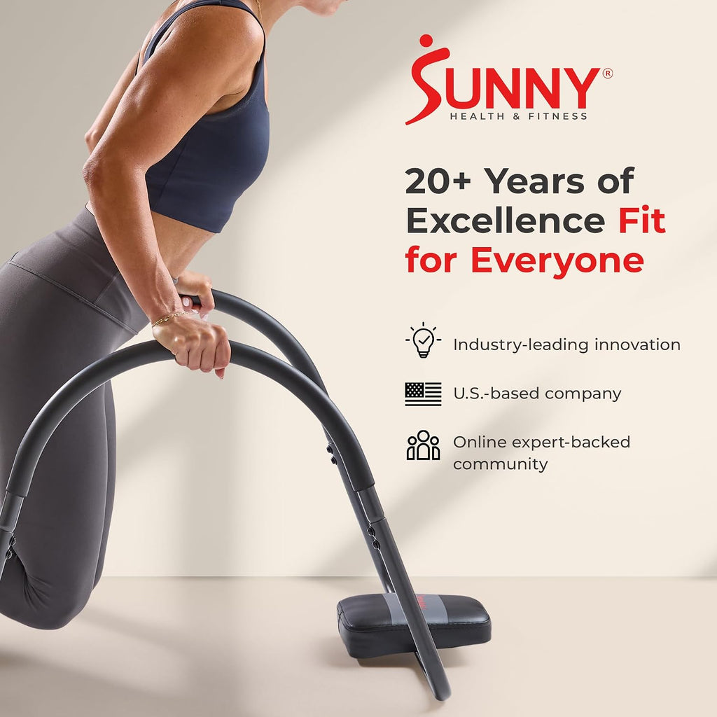 Sunny Health & Fitness Ab machine Ab Workout Machine Adjustable Ab Trainer