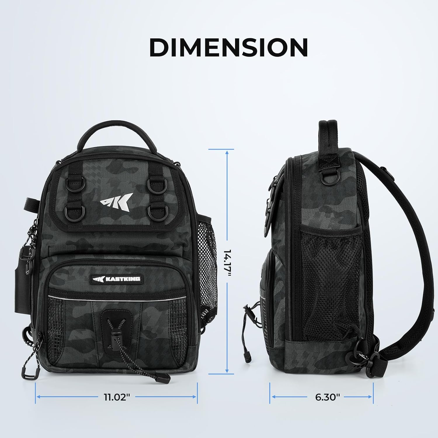 KastKing BaitSpace Fishing Sling Bag, Fishing Backpack with Rod Holder