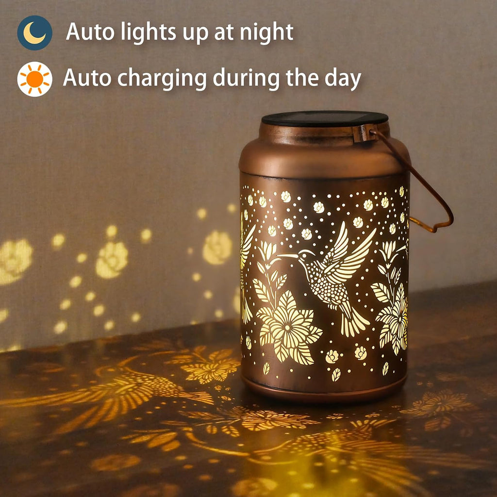 Cawalap Birthday Day Gifts for Women, Hummingbird 2 Pack Solar Lanterns