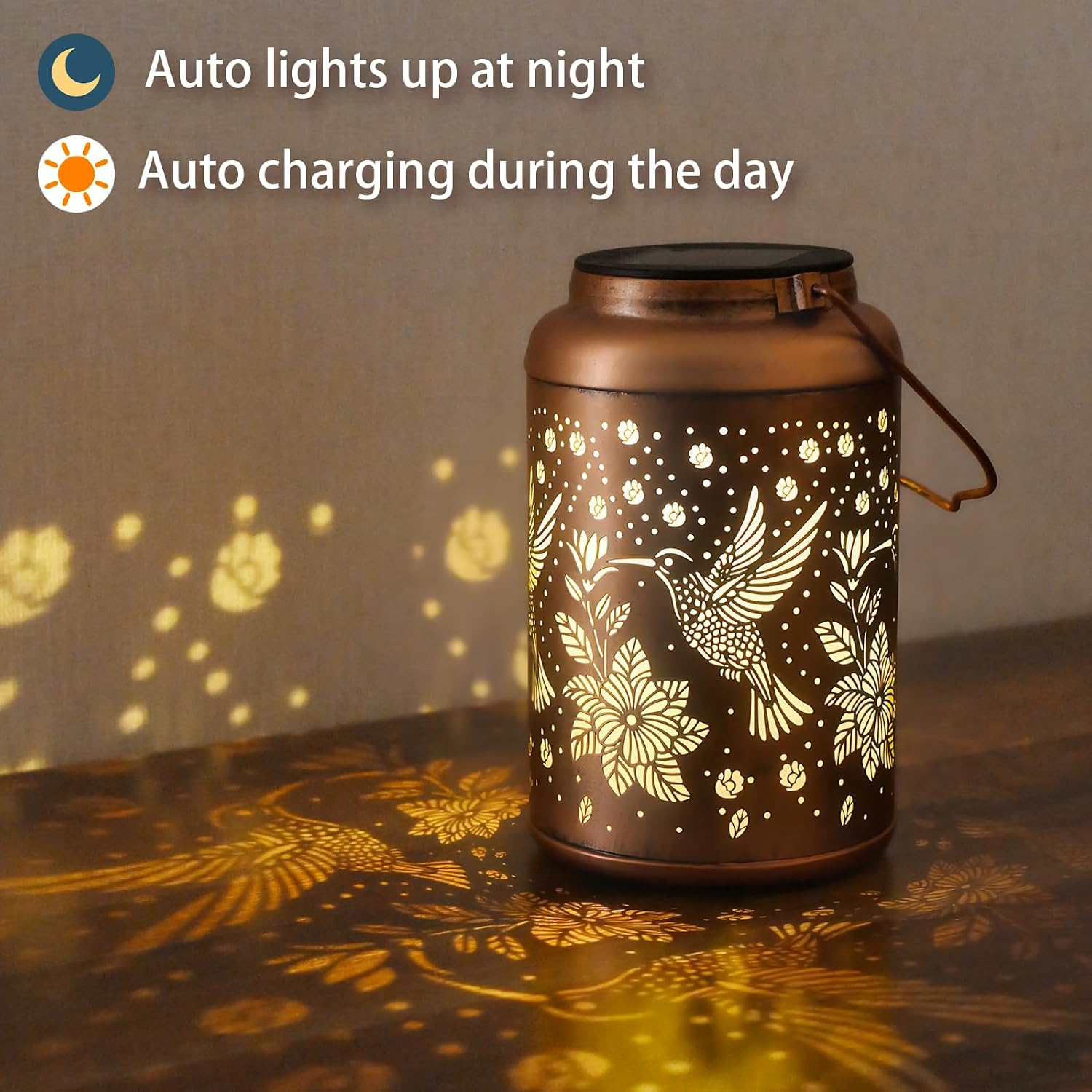 Cawalap Birthday Day Gifts for Women, Hummingbird 2 Pack Solar Lanterns