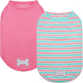 KYEESE 2Pack Cotton Dog Shirt for Small Dogs Soft Striped Tank Top
