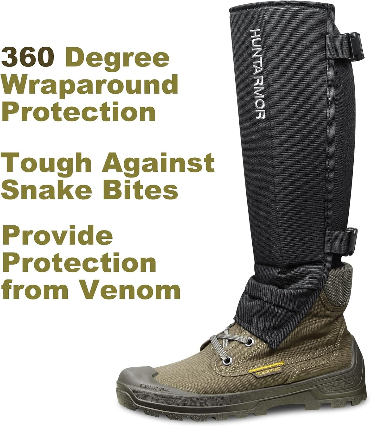 EVA Shin Guards Snake Gaiters: Semi Hard Protective EVA Resin Shell, Strong Protection for Lower Legs, Snake Gaiter