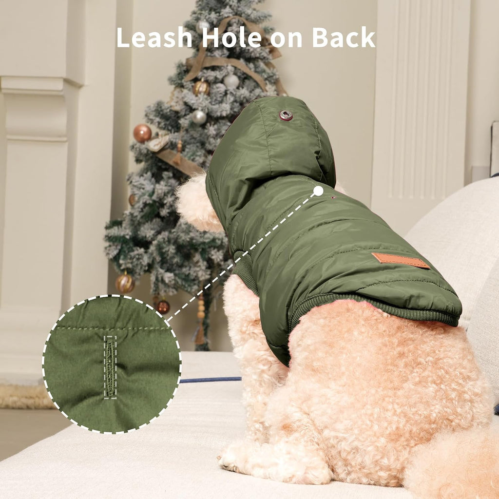Vecomfy Warm Dog Coats with Hoodie,Winter Dog Jackets for Large Dogs