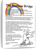 Rainbow Bridge Poem Canvas Wall Art As Bereavement Gifts for Loss of Pet Poster Decor Modern Inspirational Quotes Pictures Poetry Prints Framed 8 * 12 Inch