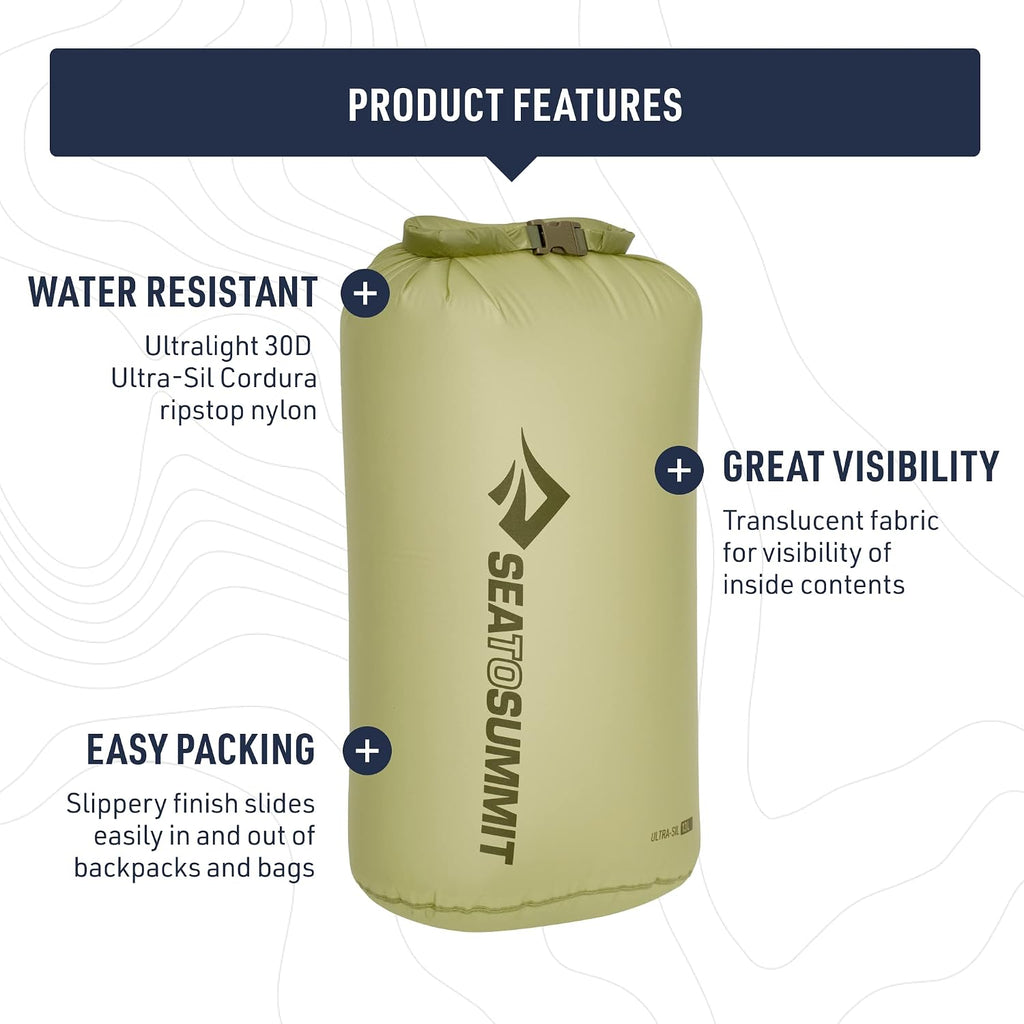 Sea to Summit Ultra-Sil Dry Bag, Ultralight Waterproof Dry Storage