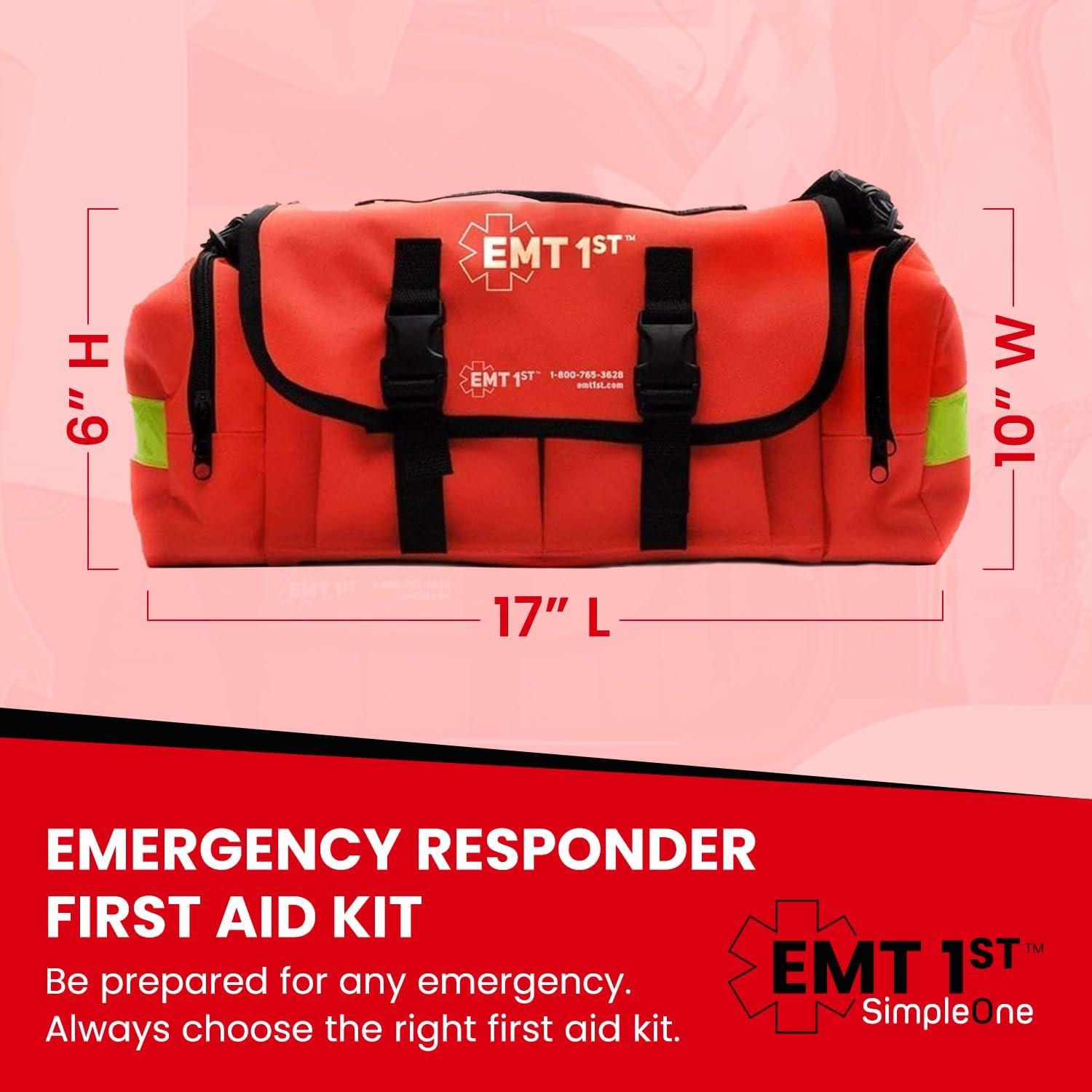 EMT 1st Emergency First Aid Kit Empty Compact EMT Bag for Car, Home Travel