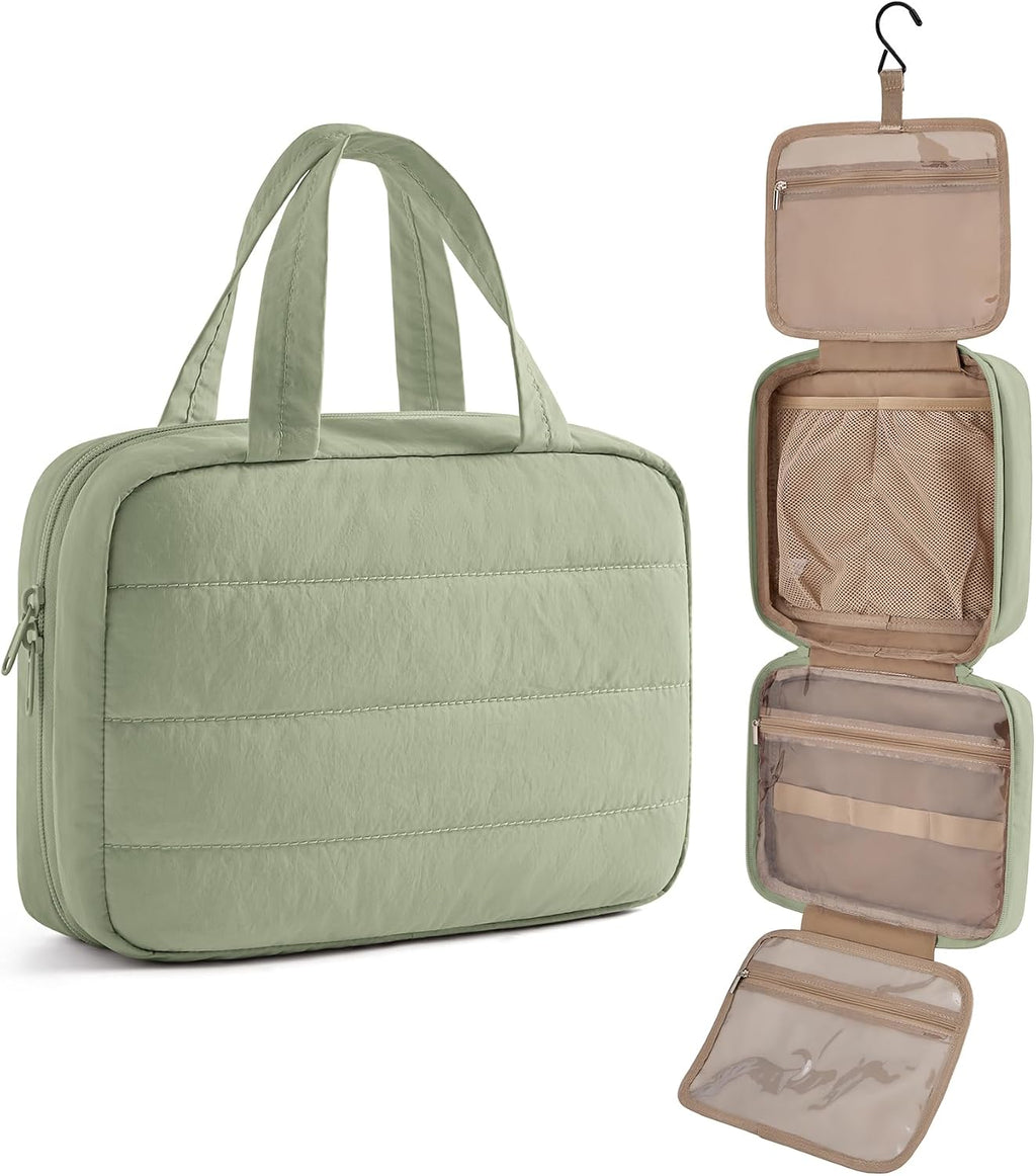 LIGHT FLIGHT Travel Toiletry Bag - Hanging Makeup Organizer for Women & Men