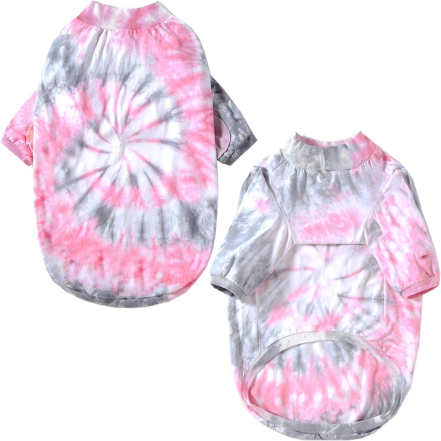 Dog Cotton Pink Tie Dye T-Shirts Soft and Stretchy Breathable Pet Shirt Pajamas Pets Clothes for Large Dogs,3XL Pink Tiedye