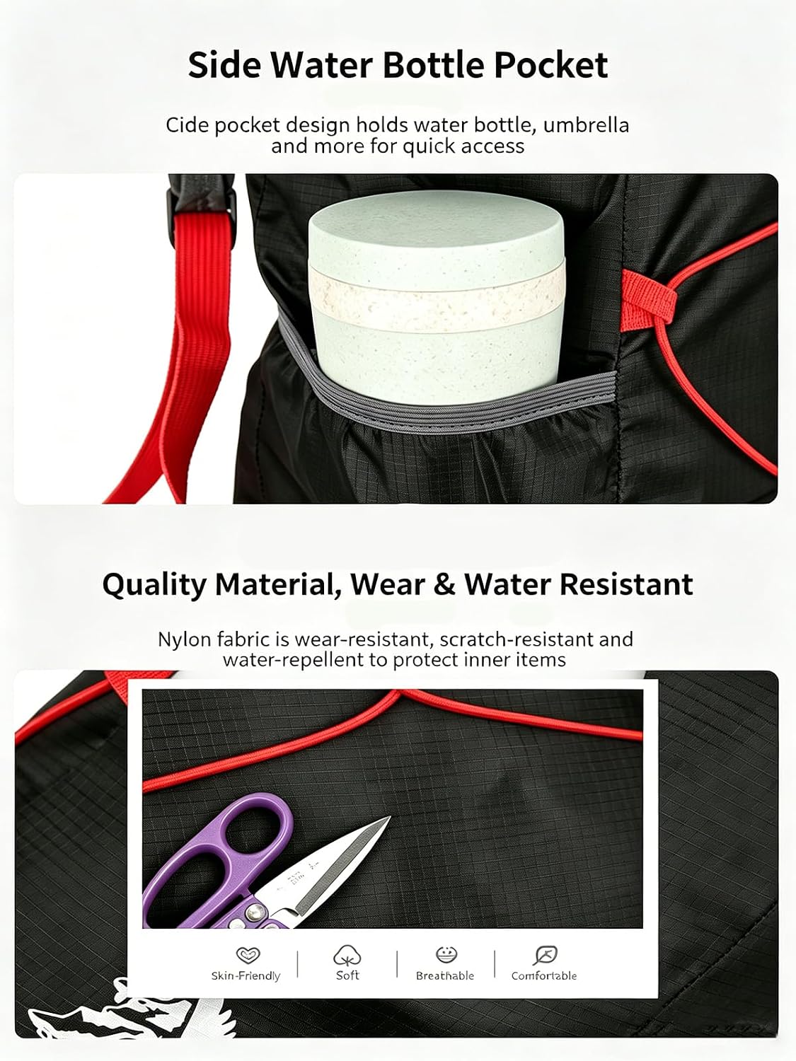 Large Capacity Foldable Outdoor Backpack Hiking Sports Daypack for Men Women Camping Travel Lightweight Packable Bag