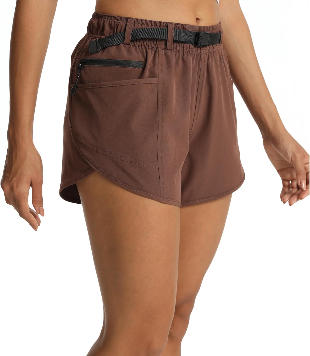 Women's Athletic Hiking Shorts with Liner Quick-Dry Workout Running Shorts