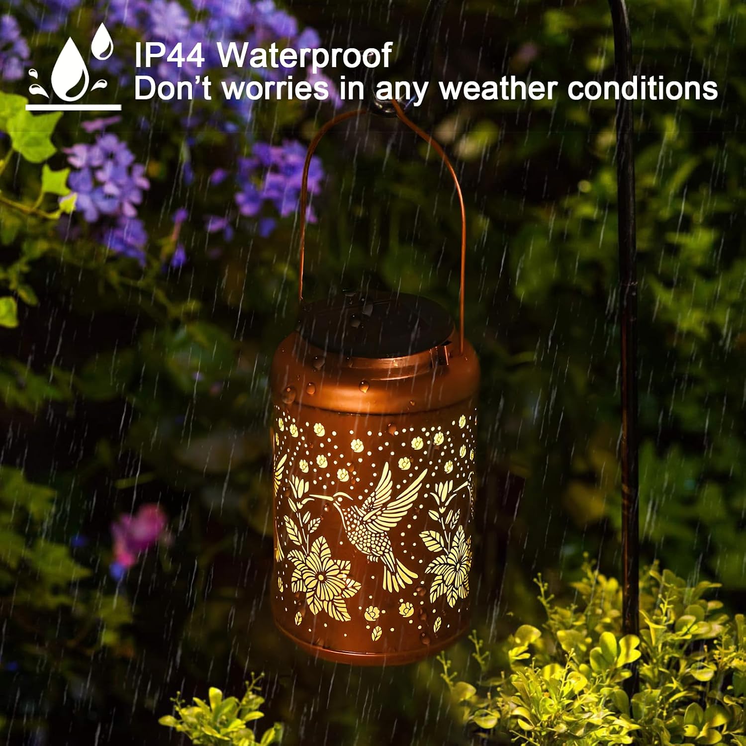 Cawalap Birthday Day Gifts for Women, Hummingbird 2 Pack Solar Lanterns