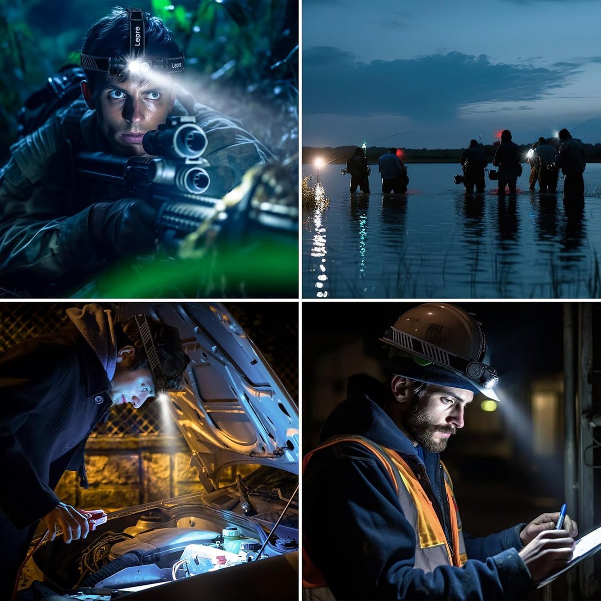 Lepro Detachable LED Headlamp 1000 Lumens Super Bright IP65 Waterproof