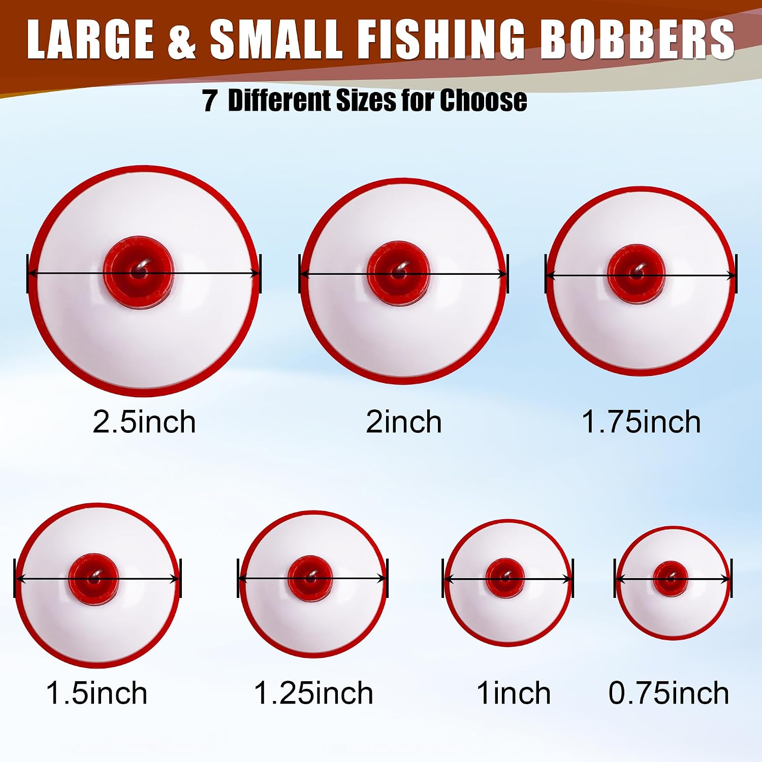 Fishing Bobbers Hard ABS Push Button Round Buoy Floats Snap-on Bobbers