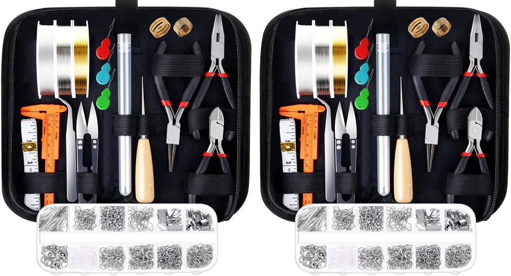 PAXCOO Jewelry Making Supplies Kit with Tools, Wires, Findings for Jewelry Repair and Beading