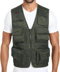 Men’s Fishing Vest Summer Outdoor Work Safari Travel Photo Vest with Multi Pockets