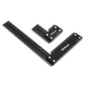 Large Woodworking Square Inch Set - 4 & 12 - Professional Framing Carpenter Tool | Aluminum Precision Machinist Ruler for Construction Layout Rafter Speed Triangle