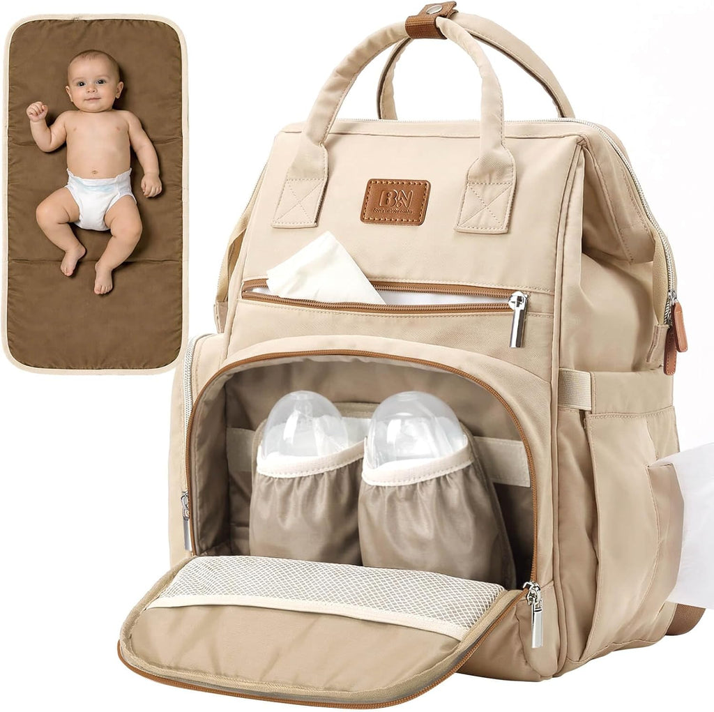 Diaper Bag Backpack with Wet/Dry Pocket, Changing Pad, 24L Green