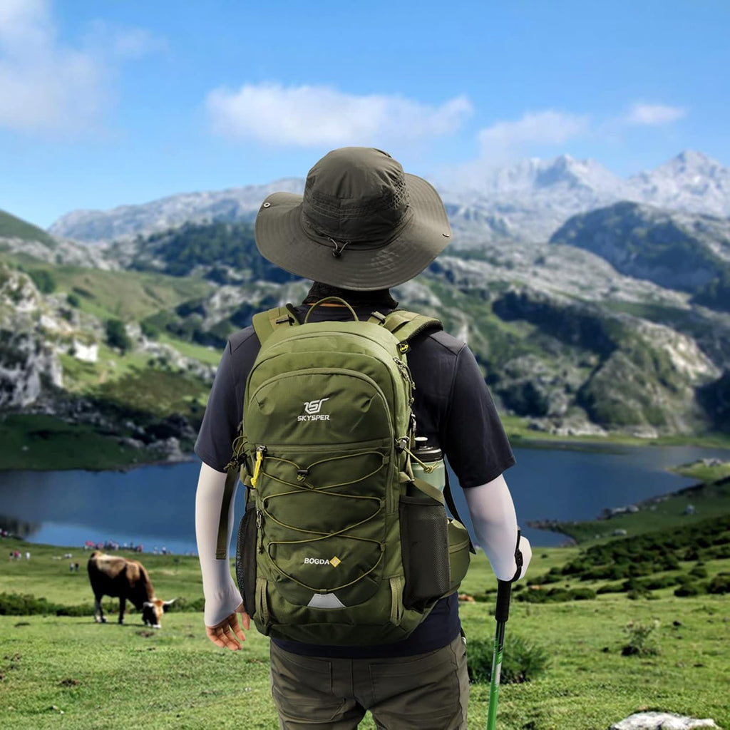 SKYSPER Hiking Backpack for Men Women, 35L Lightweight Travel Daypack, Outdoor Camping Back Pack with Multiple Compartments, Durable for Weekend Getaway