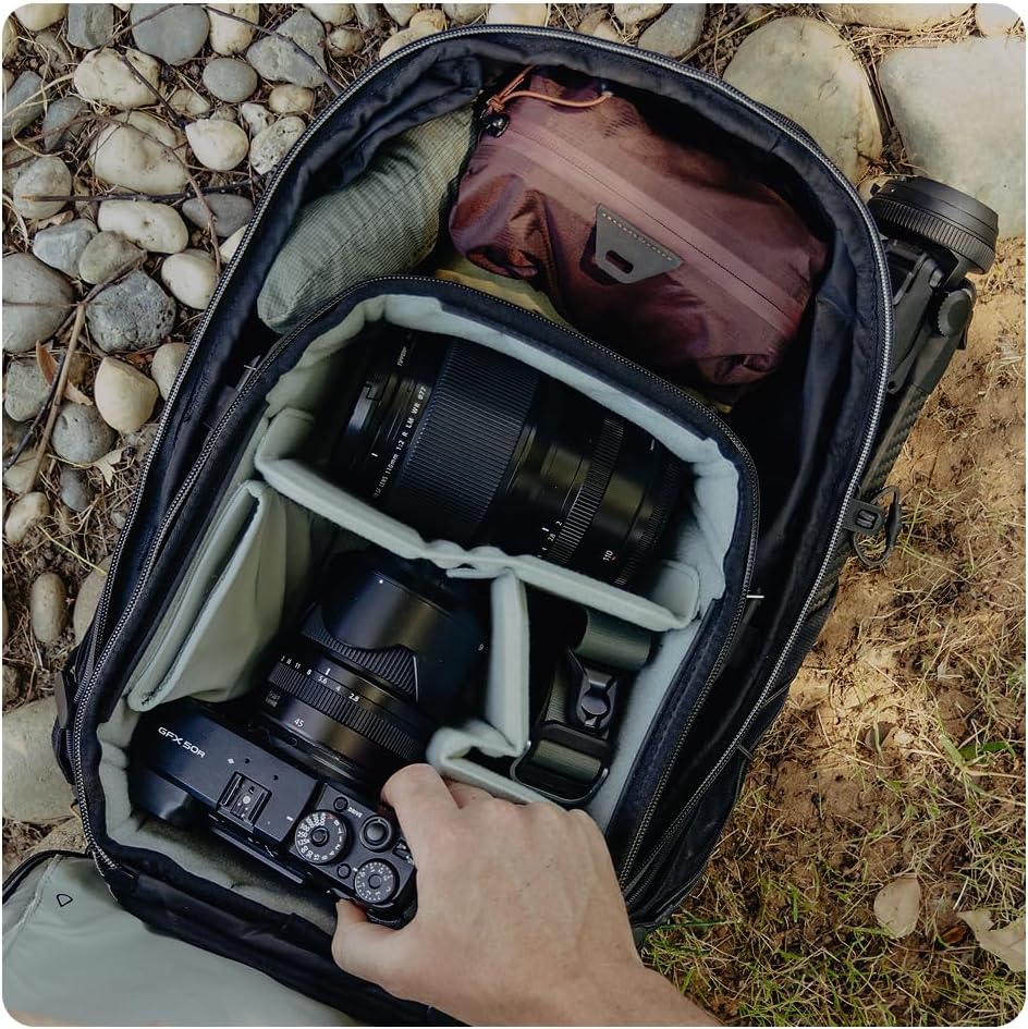 Peak Design Outdoor Backpack 18L, Eclipse, Compact & Lightweight Frameless Daypack, 270-Degree Rear Zip, Ideal for Day Hikes, Hydration, Camera Carry & Commuting, Versatile Backpack for Men and Women