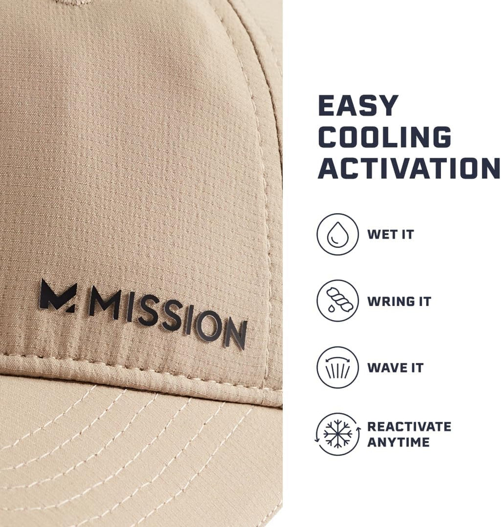 MISSION Cooling Performance Hat, Unstructured Low-Profile Adjustable Fit - UPF 50 - for Running, Workouts & Outdoors