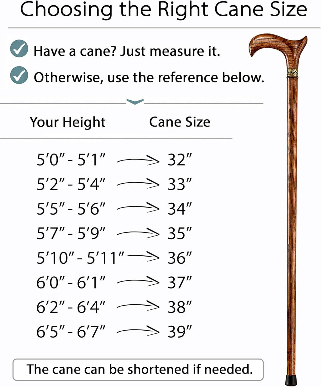 Asterom Handcrafted Walking Cane, Stylish Wooden Canes for Men, Oak Wood