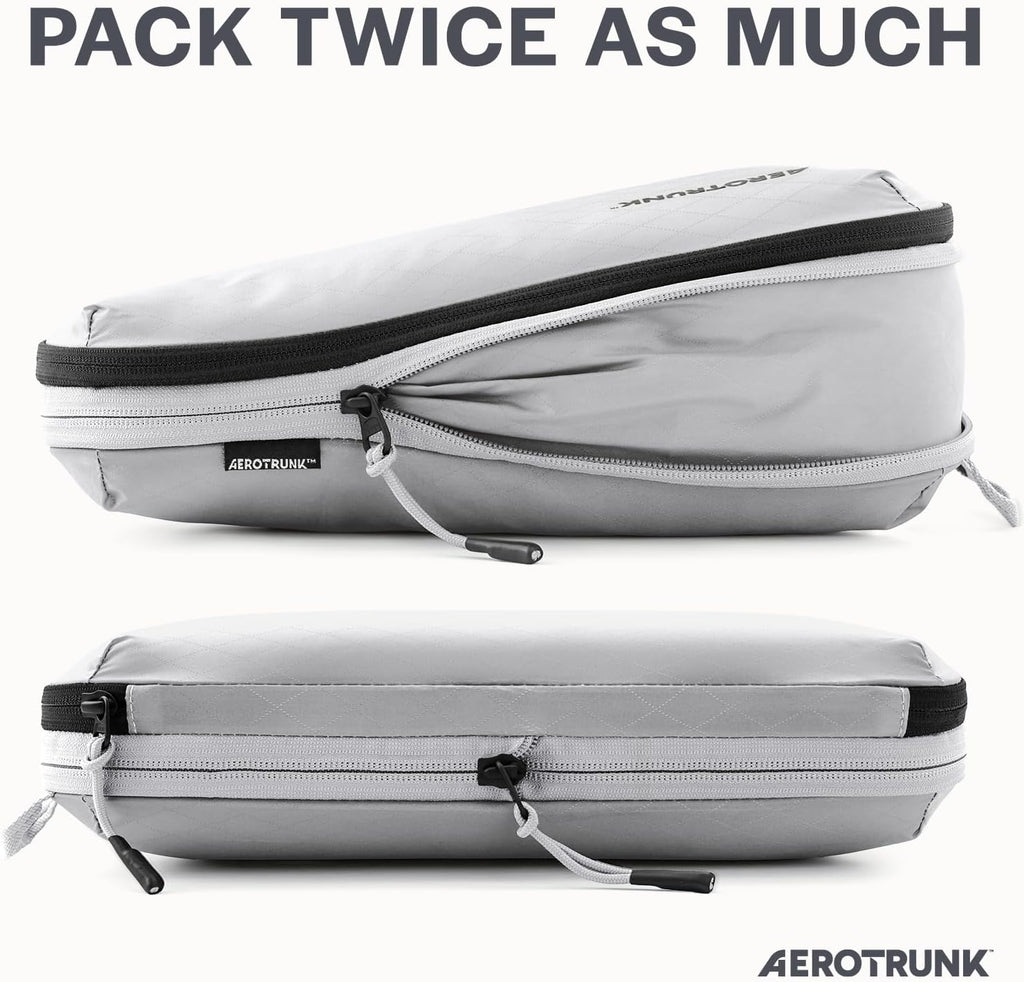 Aerotrunk Ultralight Compression Packing Cubes for Travel, 3-Pack, Grey