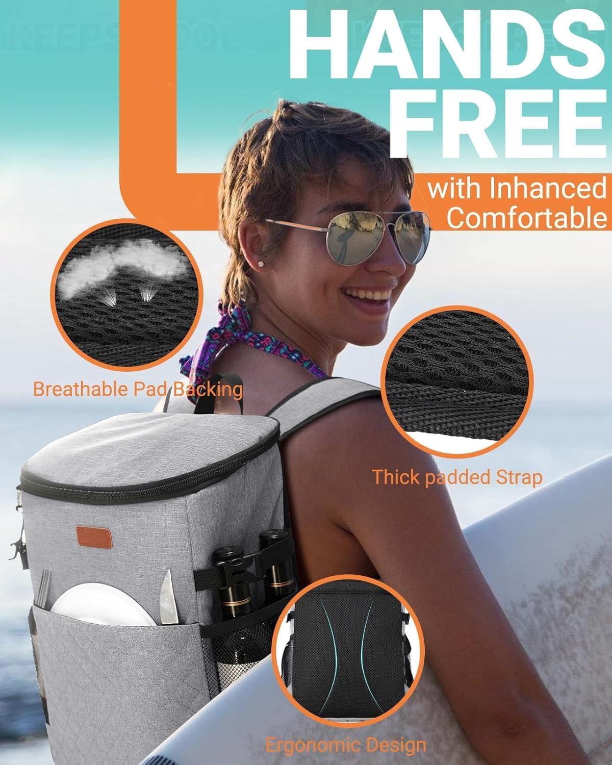 Soft Cooler Backpack for Men: Small Insulated Backpack Coolers for Beach