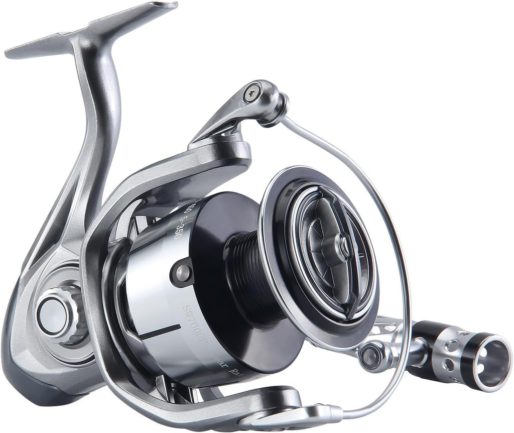 HAUT TON Spinning Reel, 6+1BB Metal Surf Fishing Reels, 55lbs Max Drag