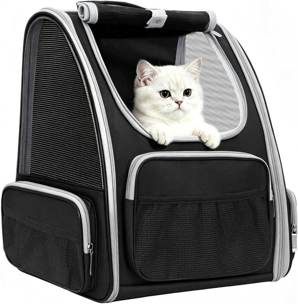 Cat Dog Backpack 12.6"×11.4"×16.5" Large Breathable Pet Bag Carrier