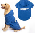 BINGPET Security Dog Hoodie, Pet Sweater Clothes with Leash Hole, Blue