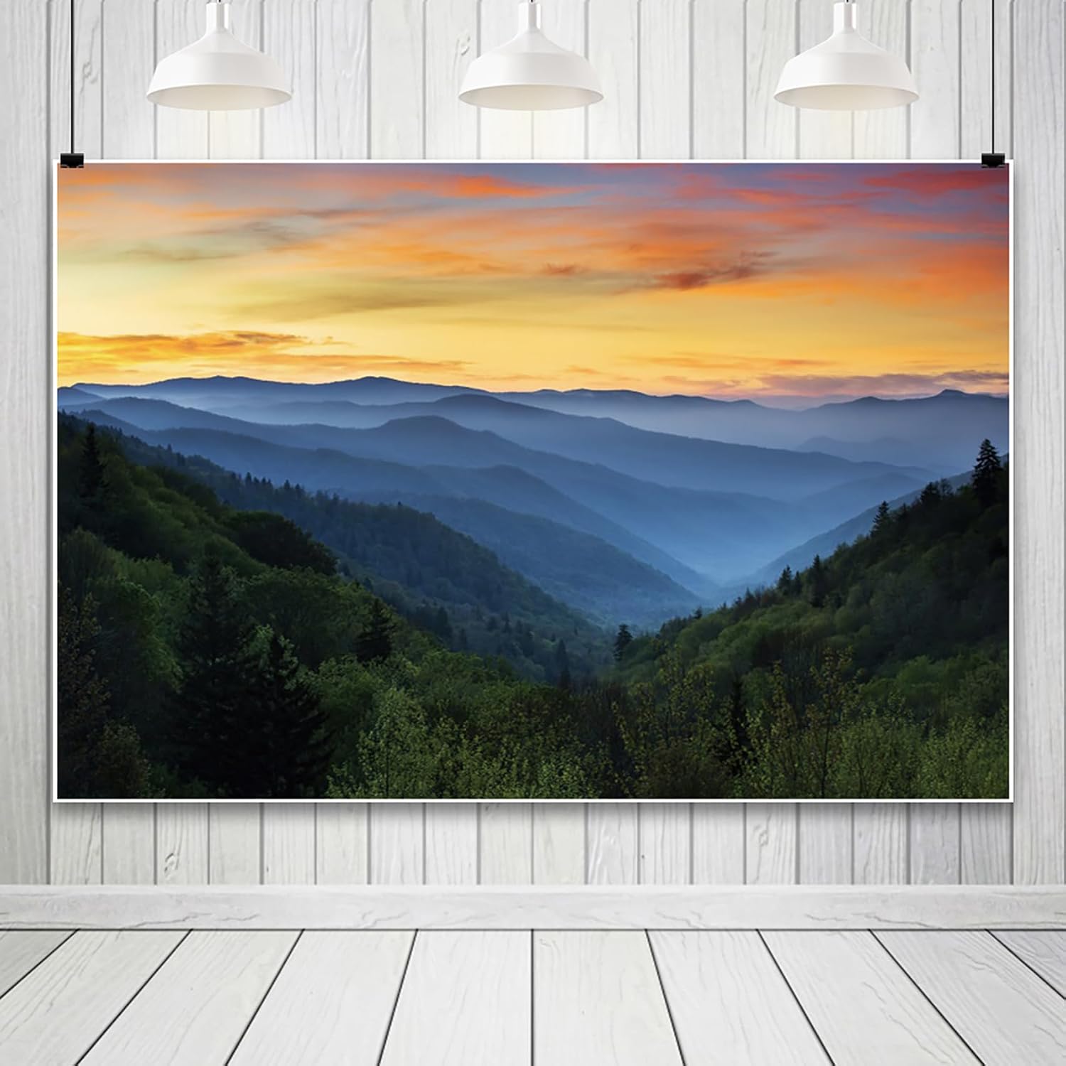 10x8ft Sunset Mountain Backdrop Backdrop Nature Scenery Background