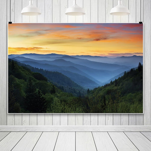 10x8ft Sunset Mountain Backdrop Backdrop Nature Scenery Background
