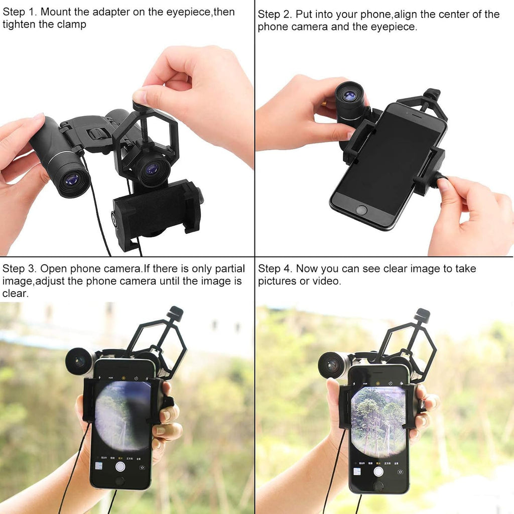 SVBONY Universal Cell Phone Adapter, Telescope Phone Mount Diameter 25-48mm