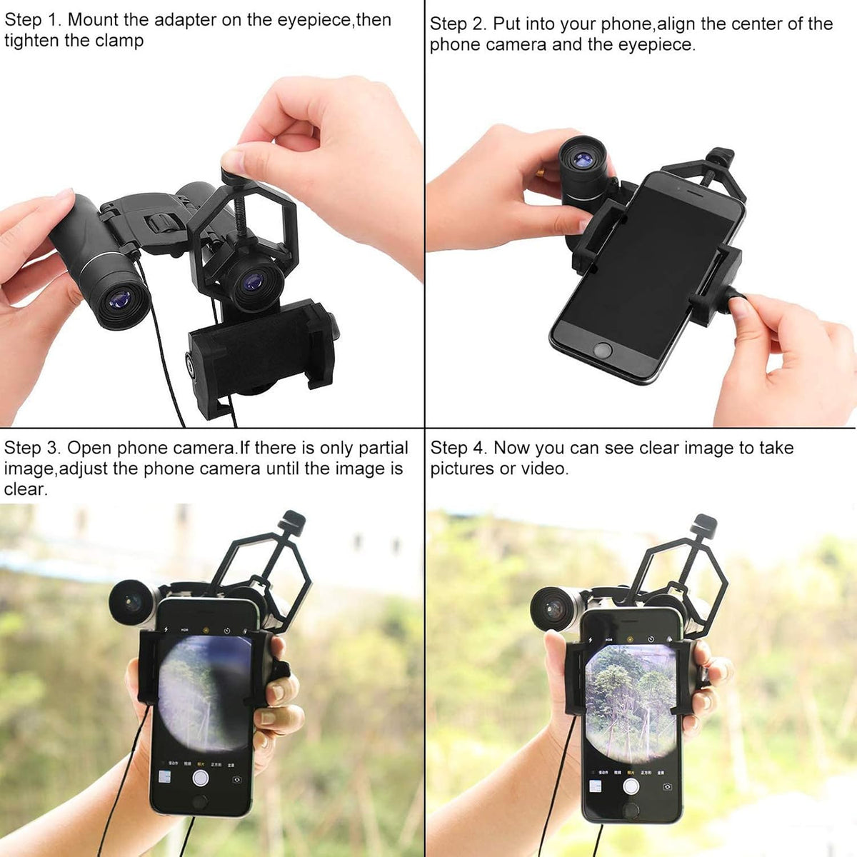 SVBONY Universal Cell Phone Adapter, Telescope Phone Mount Diameter 25-48mm