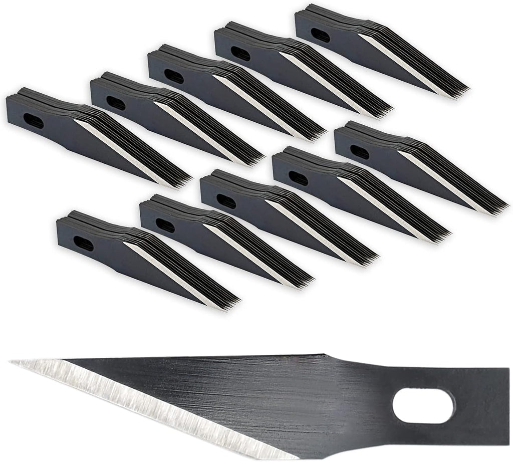 EHDIS Precision Craft Knife Blades 11# Knife Blades Refill Hobby Art Blades Cutting Tool with Storage Case for Craft, Hobby, Scrapbooking, Stencil (100)