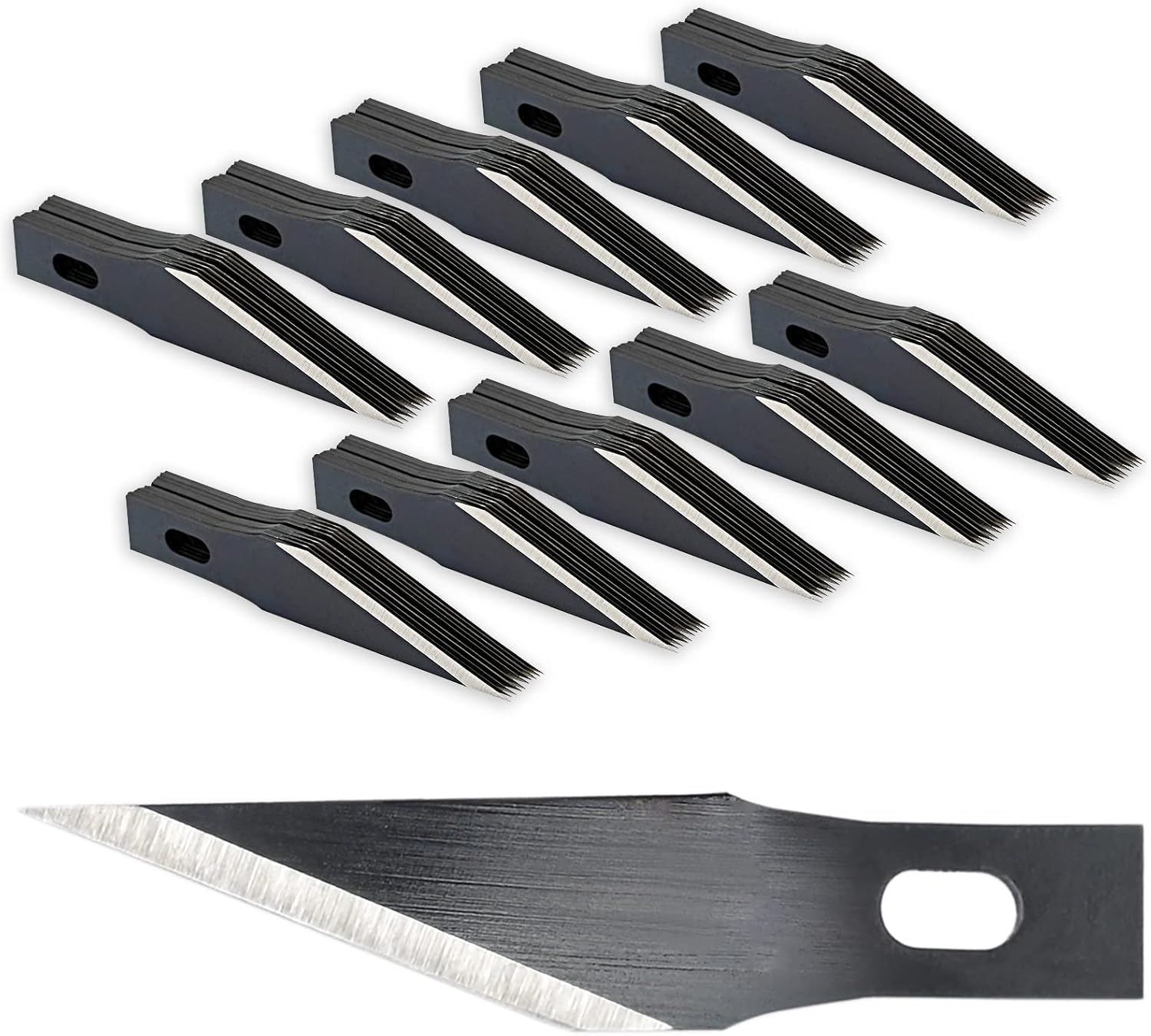 EHDIS Precision Craft Knife Blades 11# Knife Blades Refill Hobby Art Blades Cutting Tool with Storage Case for Craft, Hobby, Scrapbooking, Stencil (100)