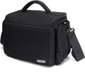 CADeN Compact Camera Shoulder Crossbody Bag Case Compatible for Nikon, Canon, Sony SLR/DSLR Mirrorless Cameras and Lenses Waterproof (1.0 L, Black)