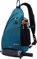 WATERFLY Large Sling Bag Crossbody Backpack Chest Pack for Men Women