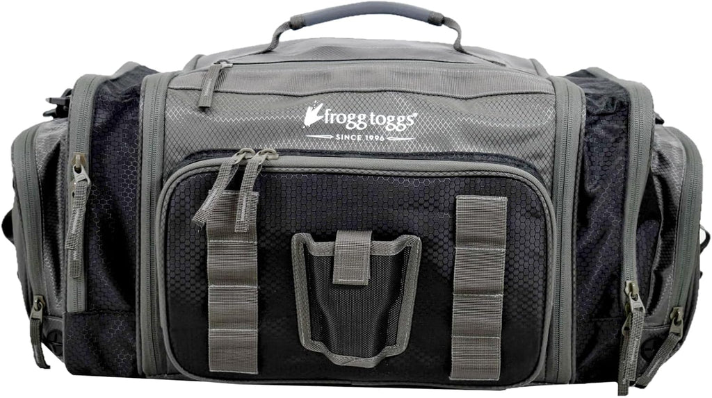 FROGG TOGGS Heavy Duty Fishing Tackle Duffle Bag, Black, 3600