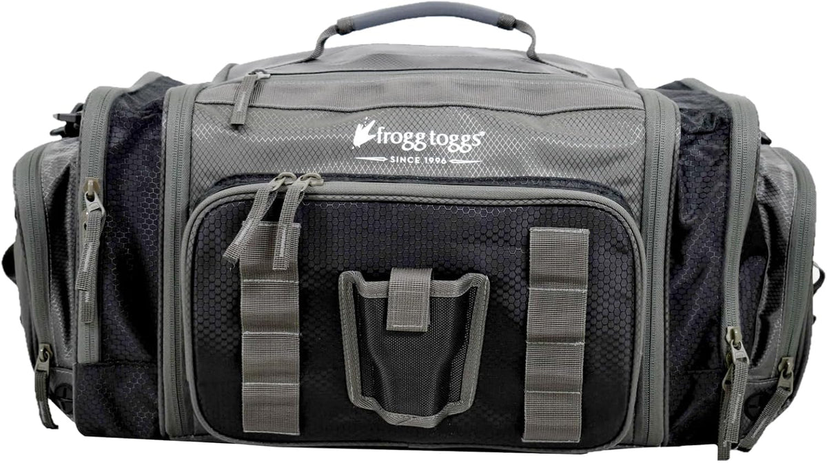 FROGG TOGGS Heavy Duty Fishing Tackle Duffle Bag, Black, 3600