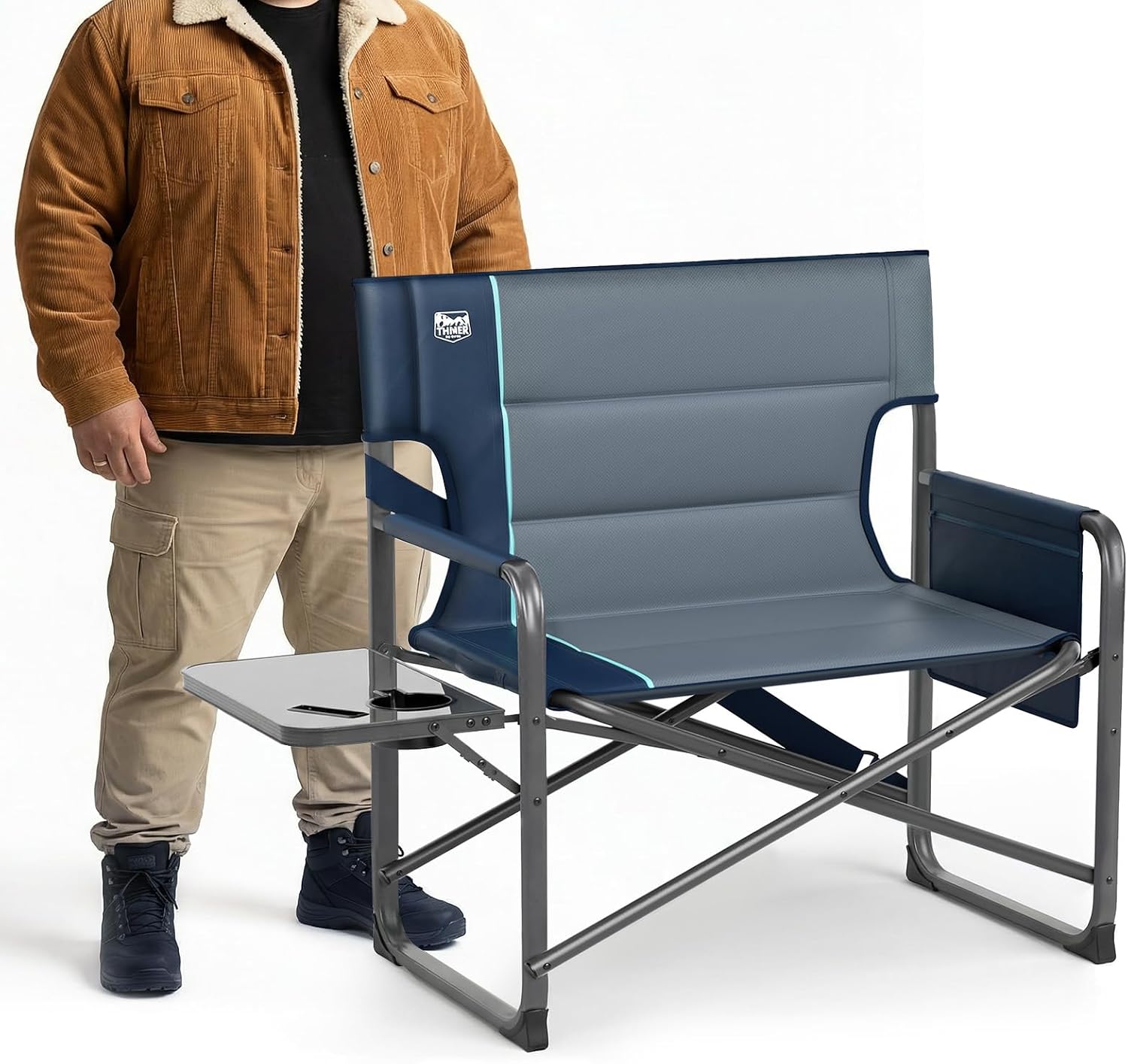 TIMBER RIDGE Extra Wide Directors Chair Heavy Duty Folding Camping Chairs