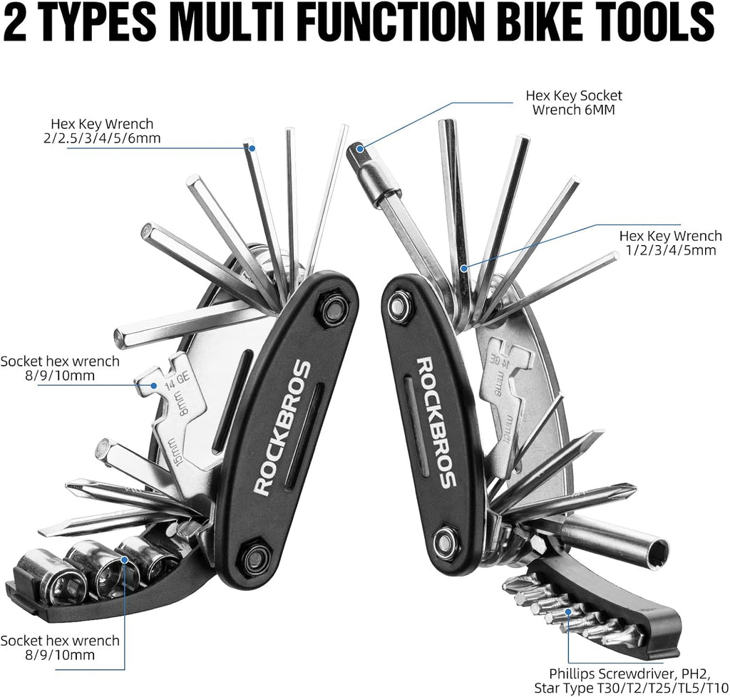 ROCKBROS 16 In 1 Multi-Function Bike Tool Kit - Allen Wrench