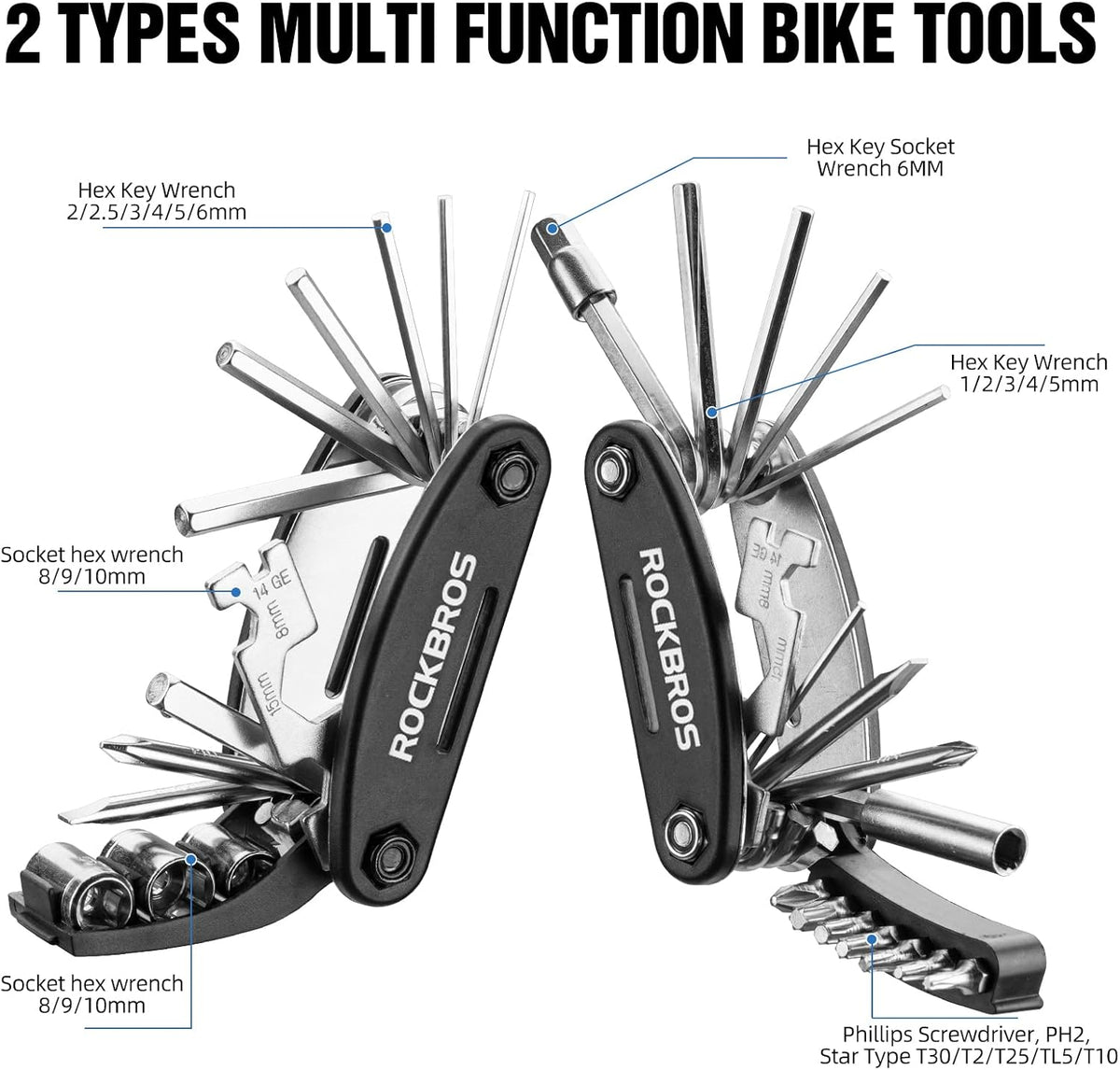 ROCKBROS 16 In 1 Multi-Function Bike Tool Kit - Allen Wrench