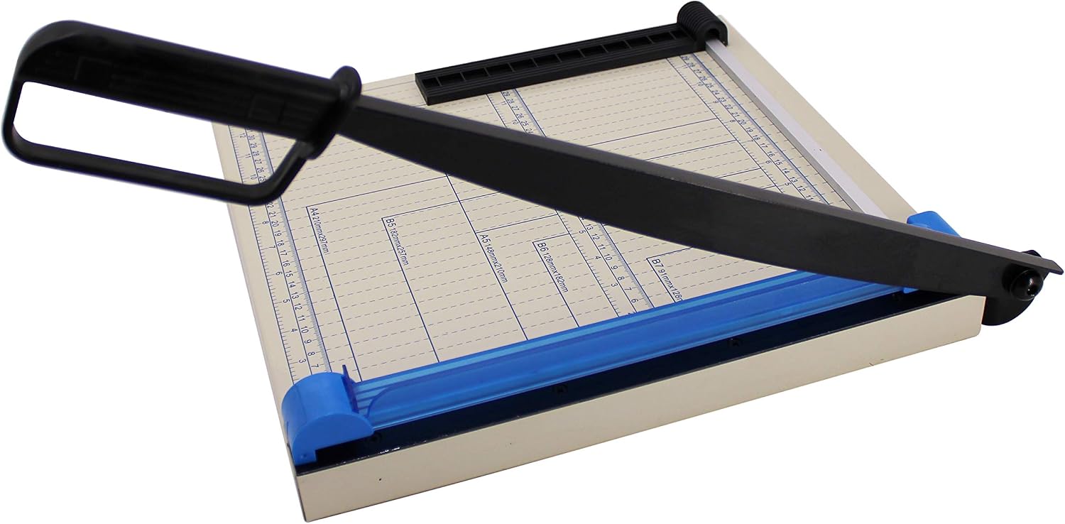 TEXALAN(R) Paper Cutter Guillotine 12" A4 Multi-Purpose Trimmer for Metal Sheet, Leather, Plastic Sheet, Non-Woven Fabric, 12 Sheets 80-Gram Paper