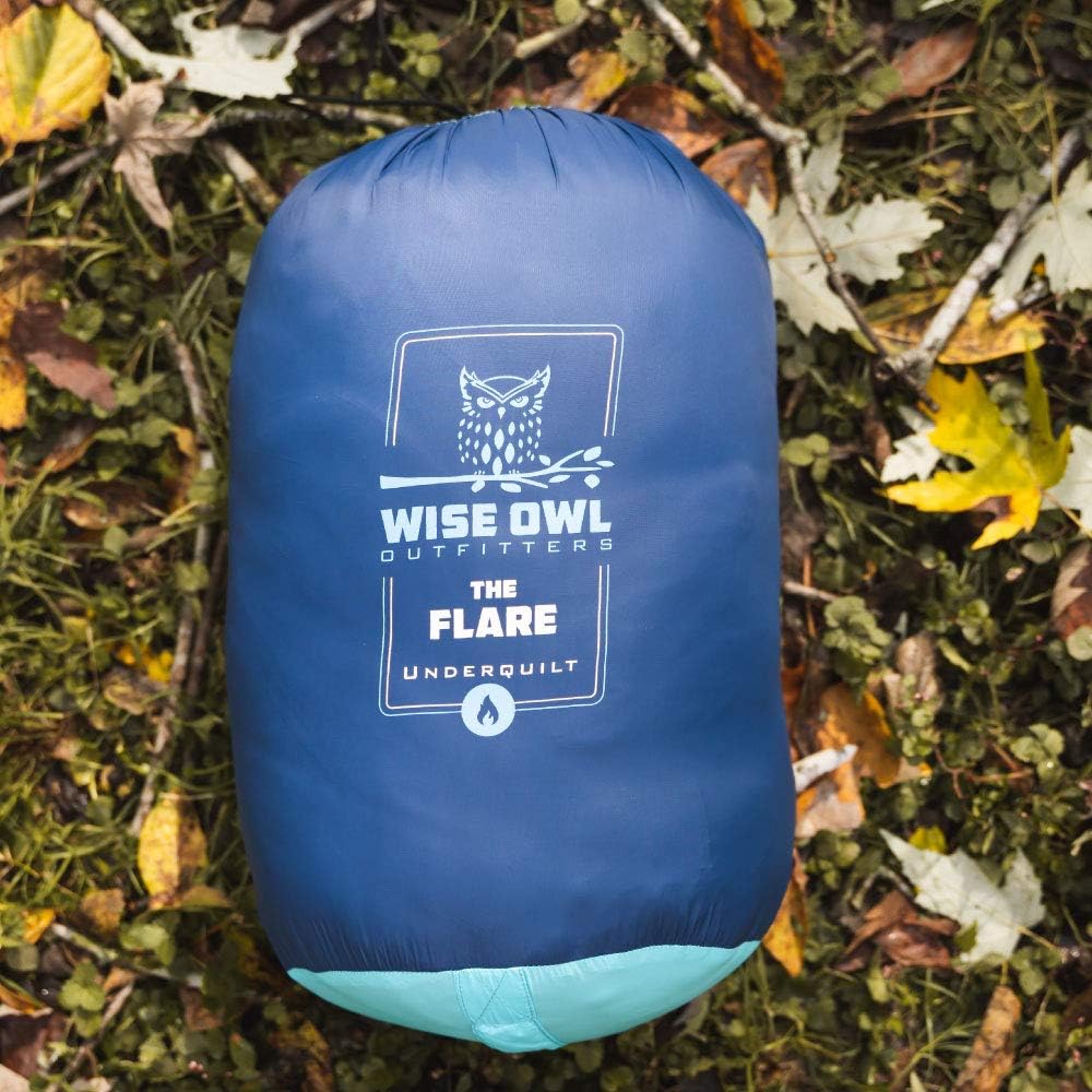 Wise Owl Outfitters Hammock Underquilt – Insulated Camping Quilt for Warm Sleeping – Fits Under Hammocks – Ultralight, Water-Resistant & Packable