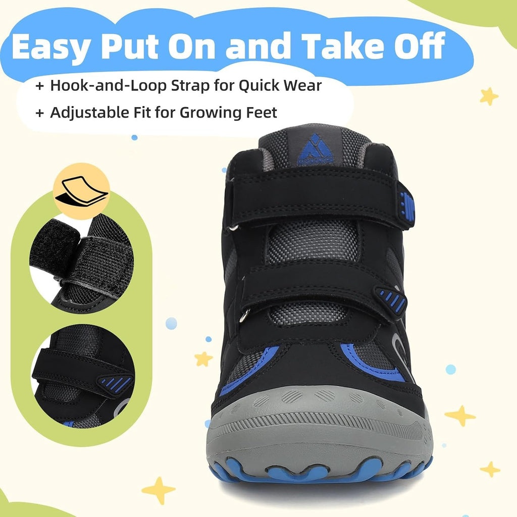 Mishansha Kids Hiking Boots for Boys Girls Water-Resistant Non-Slip