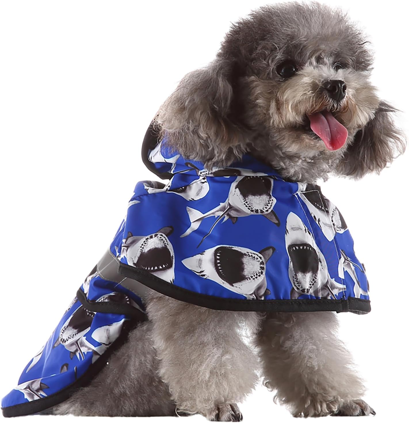 Dog Raincoat Hooded Reflective Waterproof Slicker Poncho