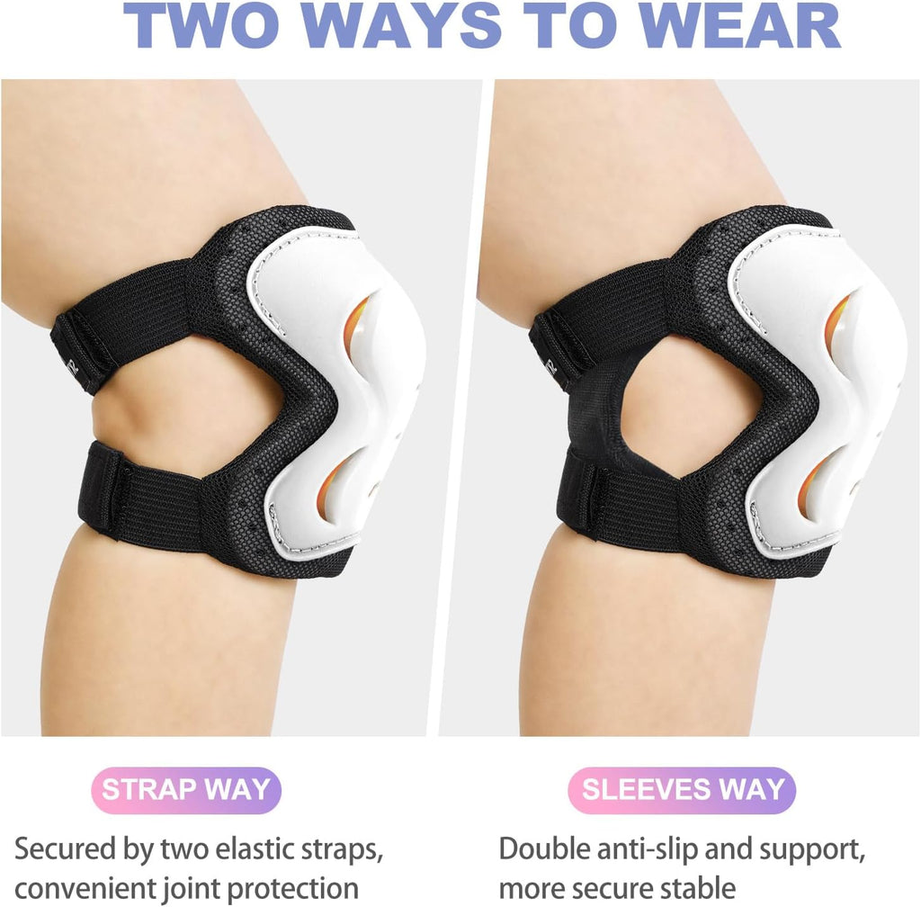 Kids Youth Adult Protective Gear Set Adjustable Knee Elbow Wrist Guards